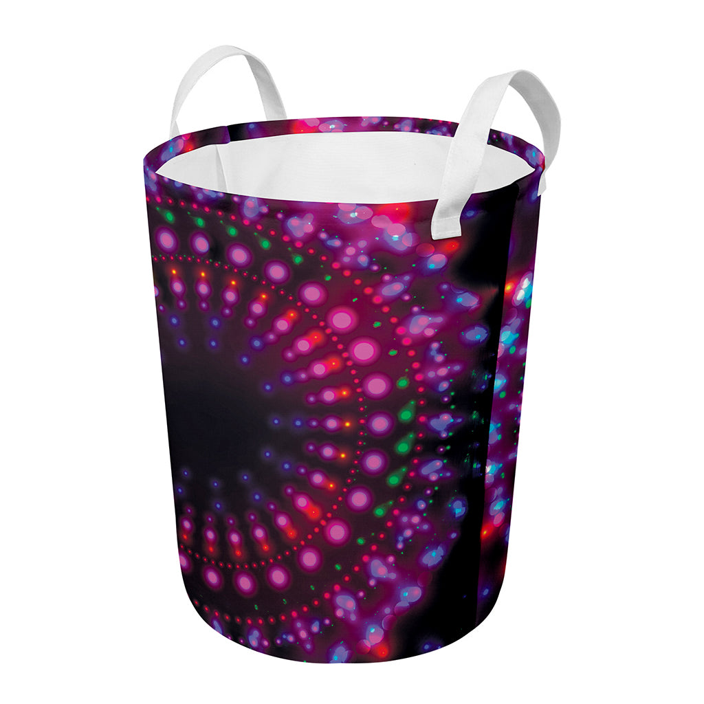 Light Mandala Print Round Laundry Basket