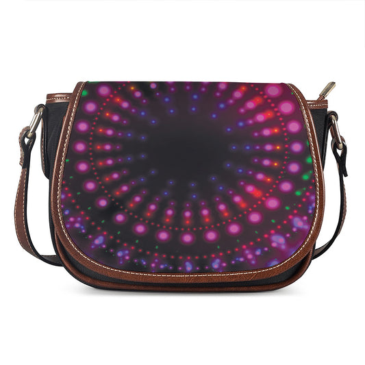 Light Mandala Print Saddle Bag