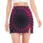 Light Mandala Print Side Slit Mini Skirt