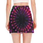 Light Mandala Print Side Slit Mini Skirt