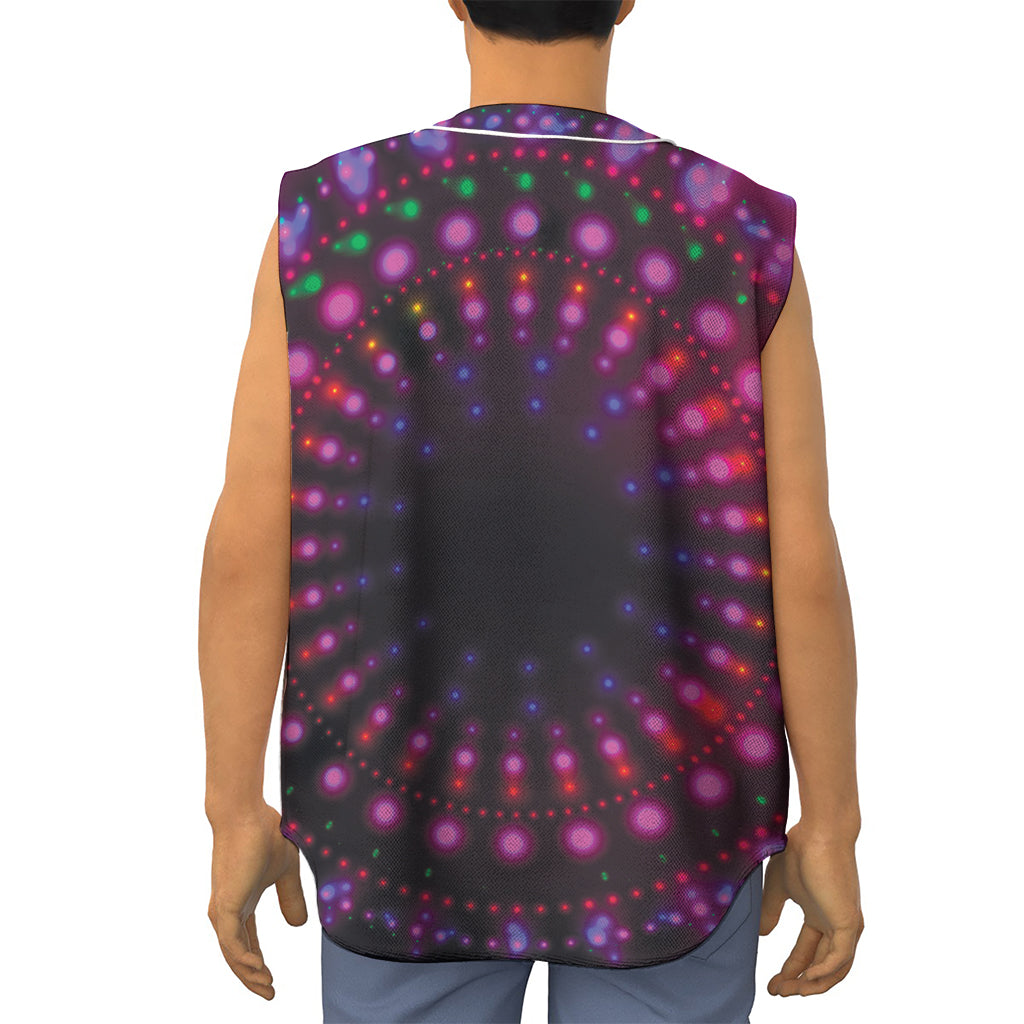 Light Mandala Print Sleeveless Baseball Jersey