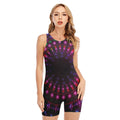 Light Mandala Print Sleeveless One Piece Swimsuit