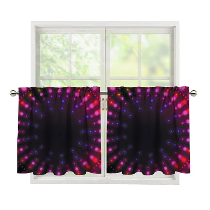 Light Mandala Print Tier Curtains