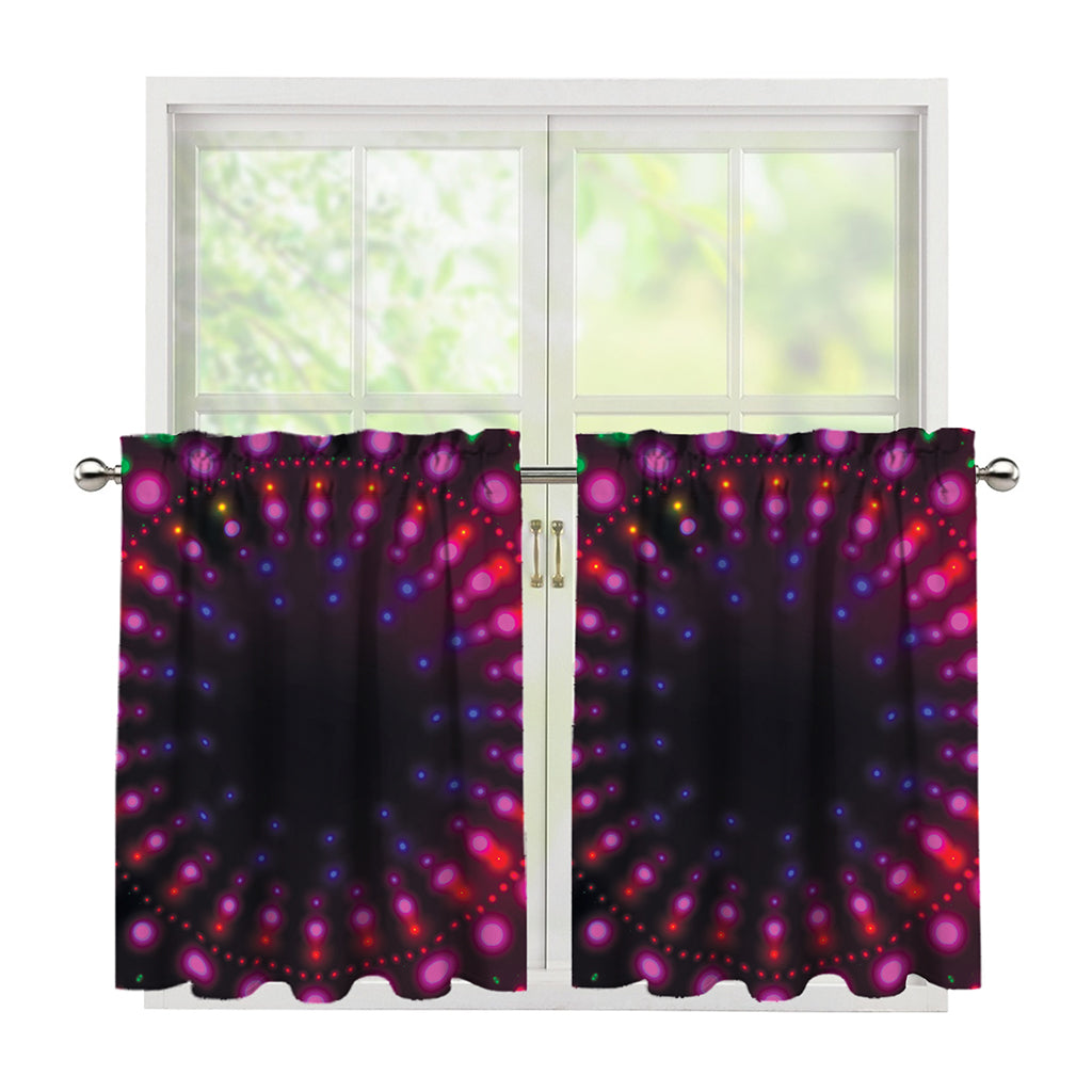 Light Mandala Print Tier Curtains