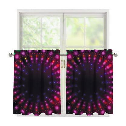 Light Mandala Print Tier Curtains