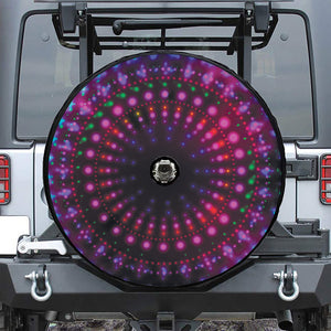 Light Mandala Print Tire Cover With Camera Hole