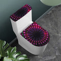 Light Mandala Print Toilet Lid And Tank Cover Set