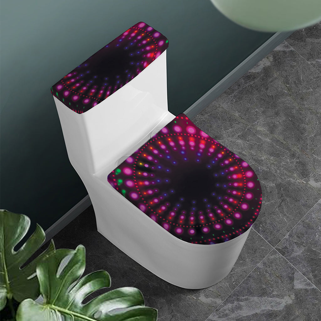 Light Mandala Print Toilet Lid And Tank Cover Set