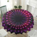 Light Mandala Print Waterproof Round Tablecloth