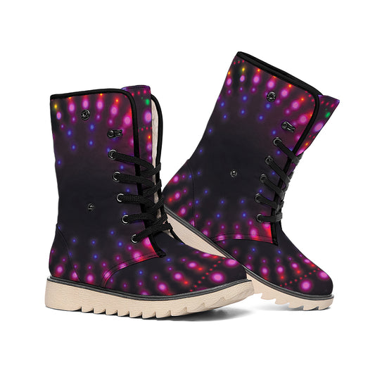 Light Mandala Print Winter Boots