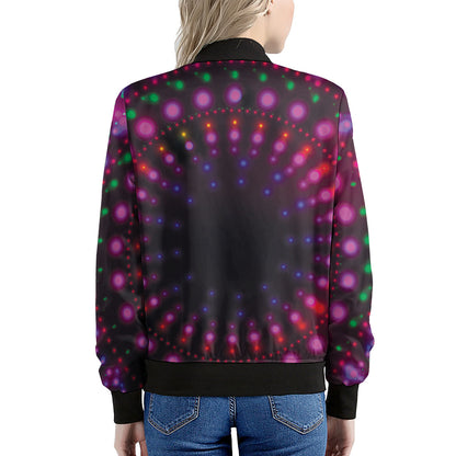 Light Mandala Print Women's Bomber Jacket