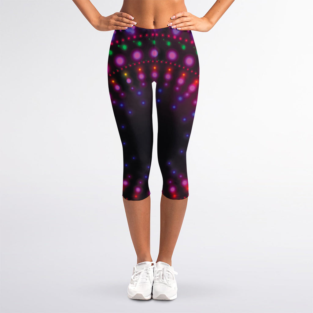 Light Mandala Print Women's Capri Leggings