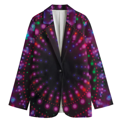 Light Mandala Print Women's Cotton Blazer