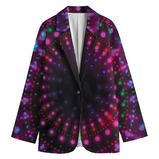 Light Mandala Print Women's Cotton Blazer