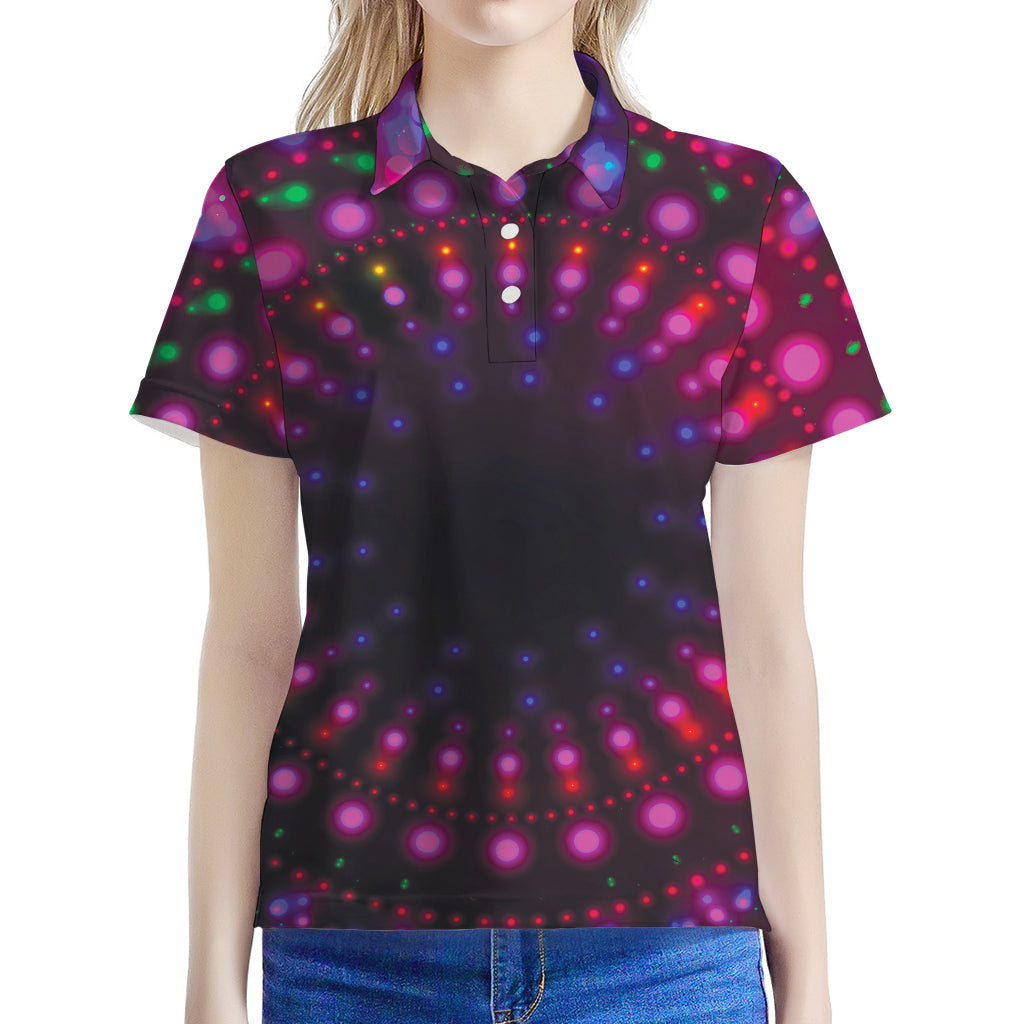 Light Mandala Print Women's Polo Shirt