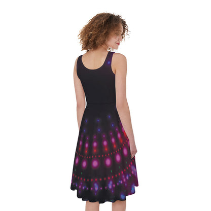 Light Mandala Print Women's Sleeveless Dress
