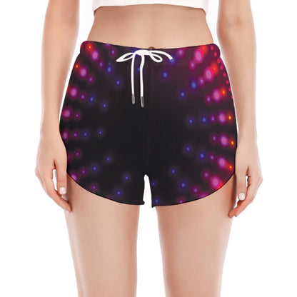 Light Mandala Print Women's Split Running Shorts