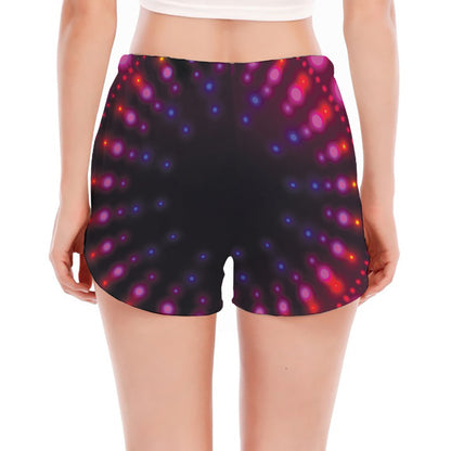 Light Mandala Print Women's Split Running Shorts