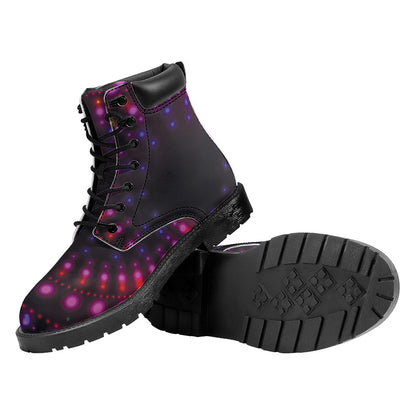 Light Mandala Print Work Boots