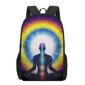 Light Of Seven Chakras Print 17 Inch Backpack