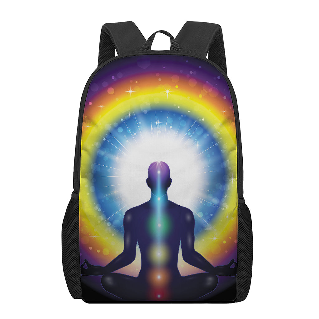 Light Of Seven Chakras Print 17 Inch Backpack