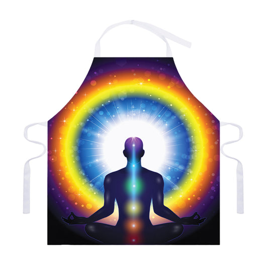 Light Of Seven Chakras Print Adjustable Apron