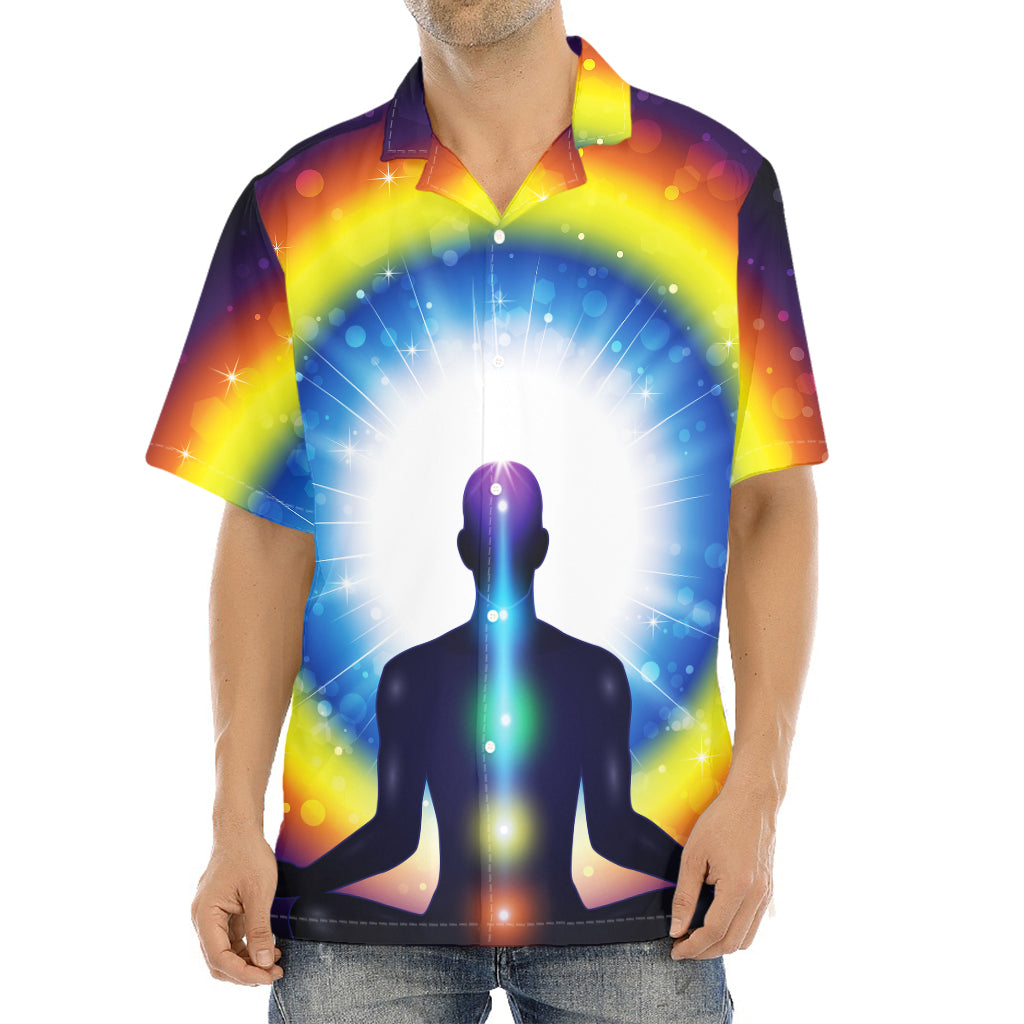 Light Of Seven Chakras Print Aloha Shirt