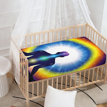 Light Of Seven Chakras Print Baby Crib Sheet
