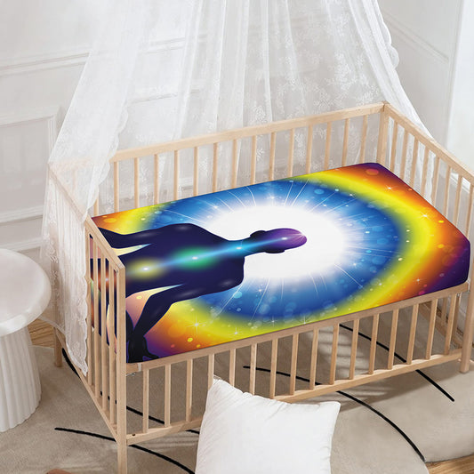 Light Of Seven Chakras Print Baby Crib Sheet