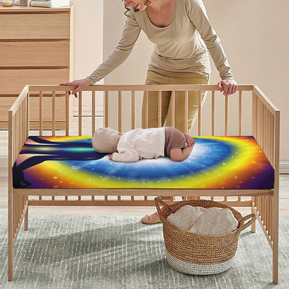 Light Of Seven Chakras Print Baby Crib Sheet