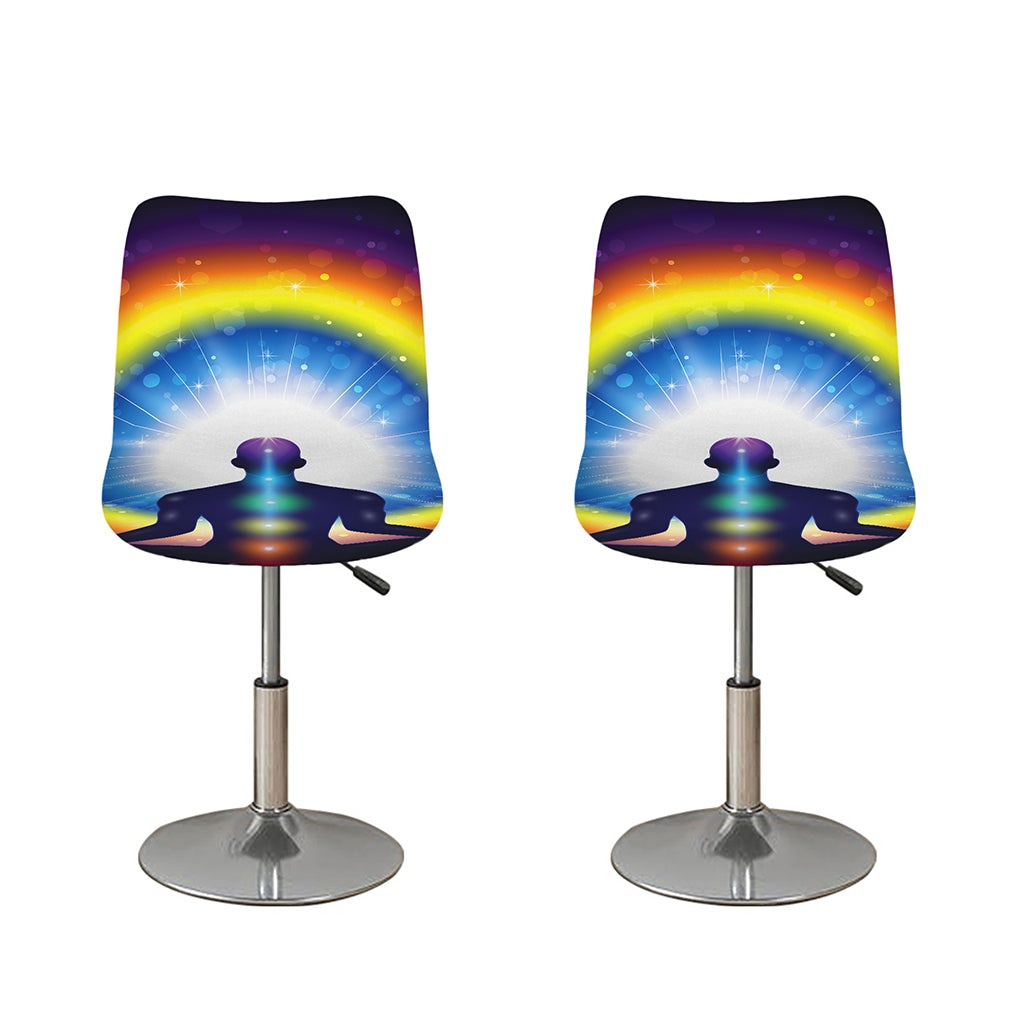 Light Of Seven Chakras Print Bar Stool Covers