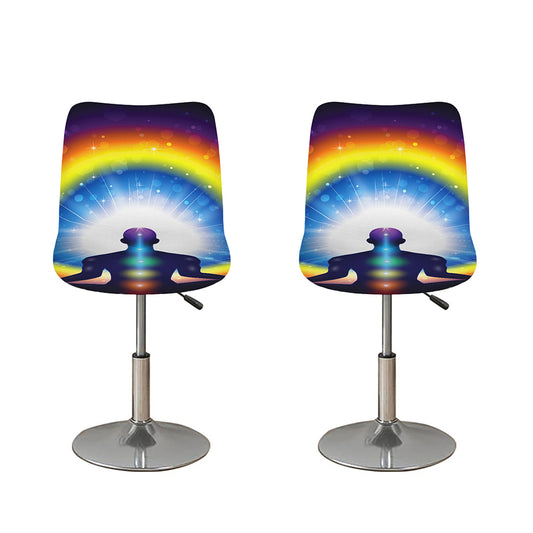 Light Of Seven Chakras Print Bar Stool Covers