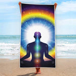 Light Of Seven Chakras Print Beach Towel