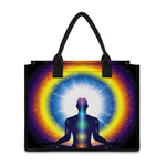 Light Of Seven Chakras Print Canvas Tote Bag