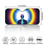 Light Of Seven Chakras Print Car Windshield Sun Shade