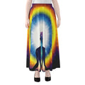 Light Of Seven Chakras Print Chiffon Maxi Skirt