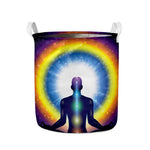 Light Of Seven Chakras Print Collapsible Laundry Basket