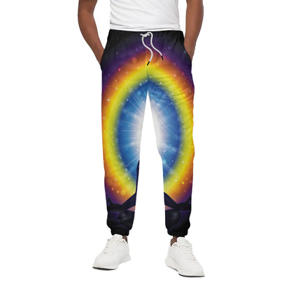 Light Of Seven Chakras Print Cotton Pants