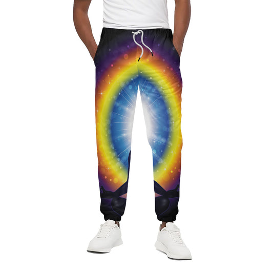 Light Of Seven Chakras Print Cotton Pants