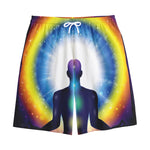 Light Of Seven Chakras Print Cotton Shorts