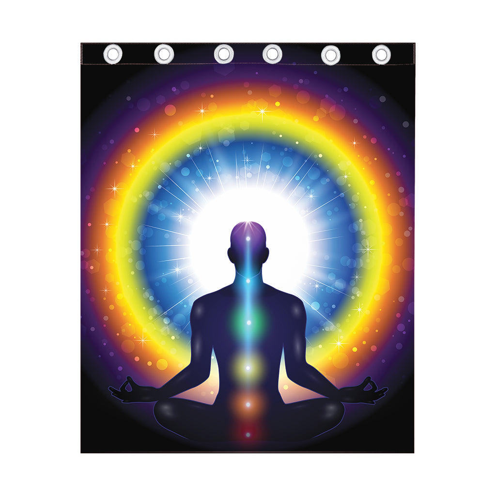 Light Of Seven Chakras Print Curtain