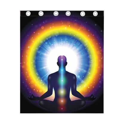 Light Of Seven Chakras Print Curtain