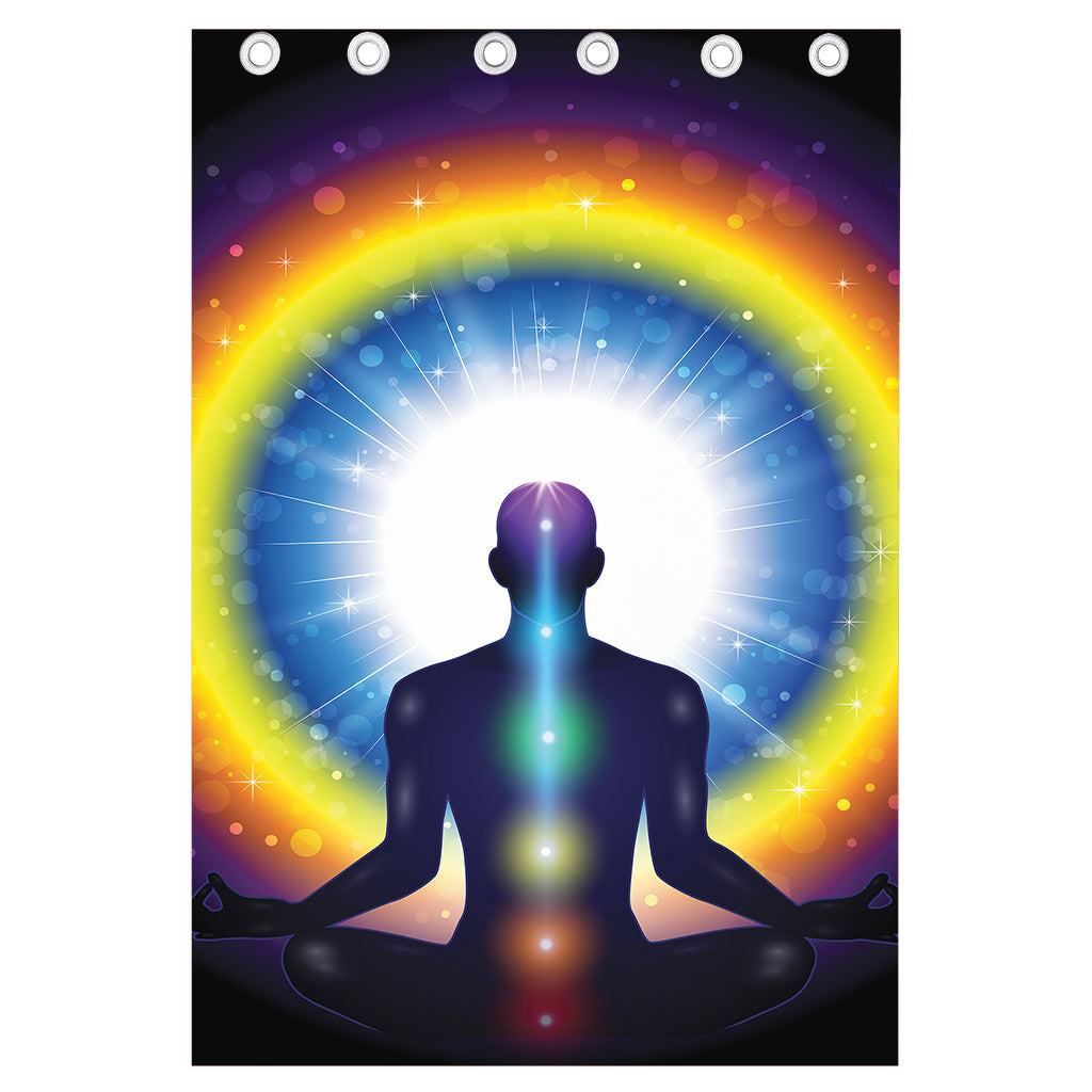 Light Of Seven Chakras Print Curtain