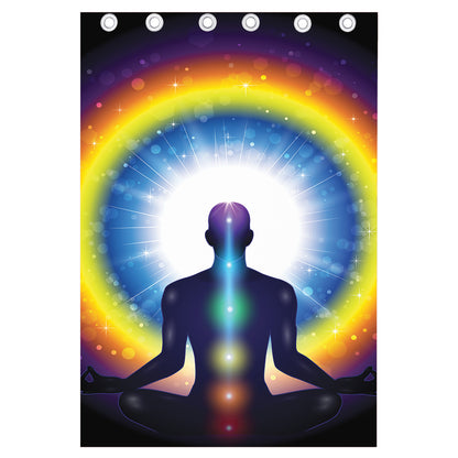 Light Of Seven Chakras Print Curtain