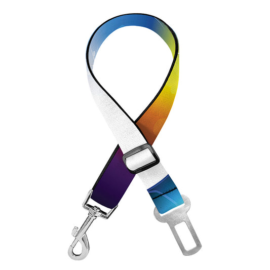 Light Of Seven Chakras Print Dog Seat Belt