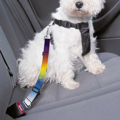 Light Of Seven Chakras Print Dog Seat Belt