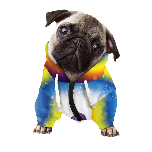 Light Of Seven Chakras Print Dog Zip Up Hoodie