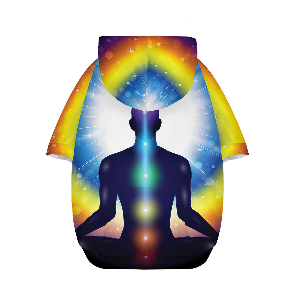 Light Of Seven Chakras Print Dog Zip Up Hoodie