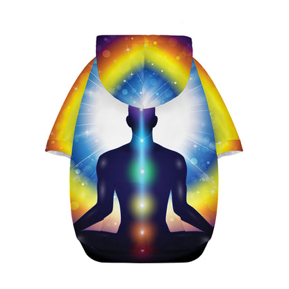 Light Of Seven Chakras Print Dog Zip Up Hoodie