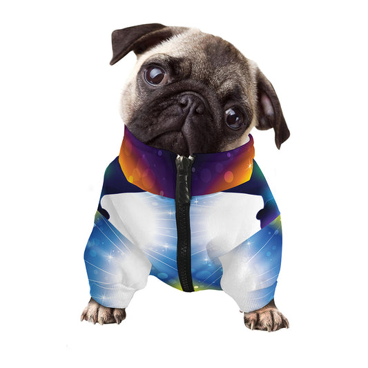 Light Of Seven Chakras Print Dog Zip Up Jacket